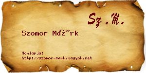 Szomor Márk névjegykártya
